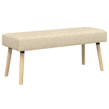 Kanaal-geplooide bank Crèmekleurig 110 x 40 x 46 cm Stof