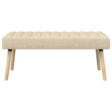 Kanaal-geplooide bank Crèmekleurig 110 x 40 x 46 cm Stof