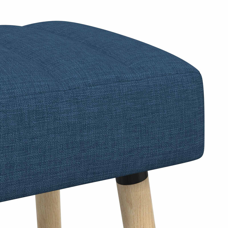 Kanaal-geplooide bank Blauw 110 x 40 x 46 cm Stof