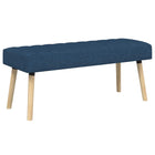 Bank blauw 110x40x46 cm stof