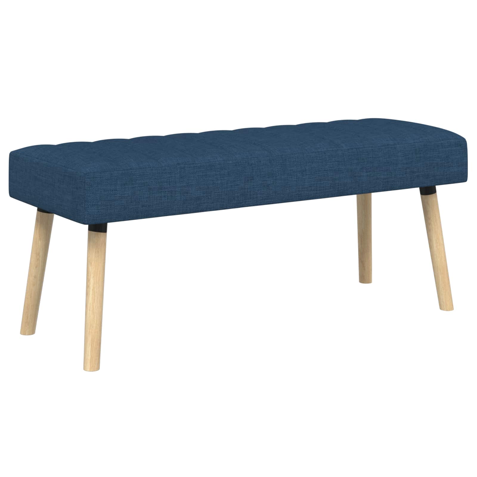 Kanaal-geplooide bank Blauw 110 x 40 x 46 cm Stof