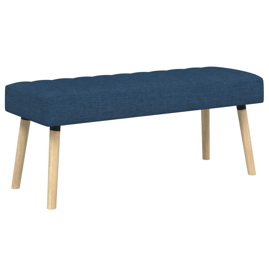 Kanaal-geplooide bank Blauw 110 x 40 x 46 cm Stof