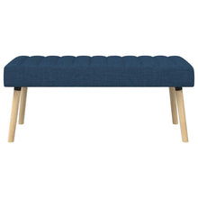 Kanaal-geplooide bank Blauw 110 x 40 x 46 cm Stof