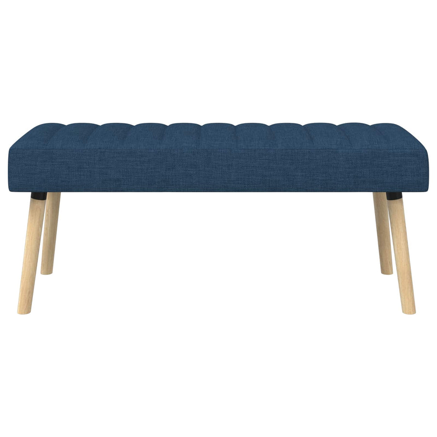 Kanaal-geplooide bank Blauw 110 x 40 x 46 cm Stof