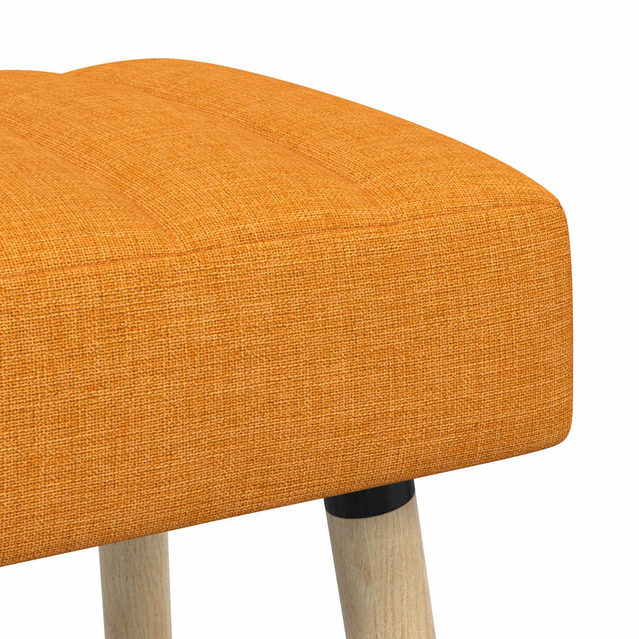Kanaal-geplooide bank Donkergeel 110 x 40 x 46 cm Stof