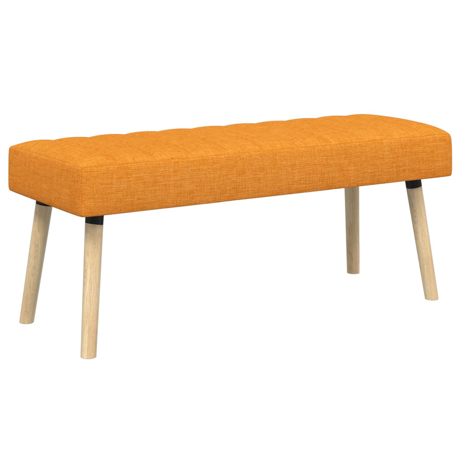 Kanaal-geplooide bank Donkergeel 110 x 40 x 46 cm Stof