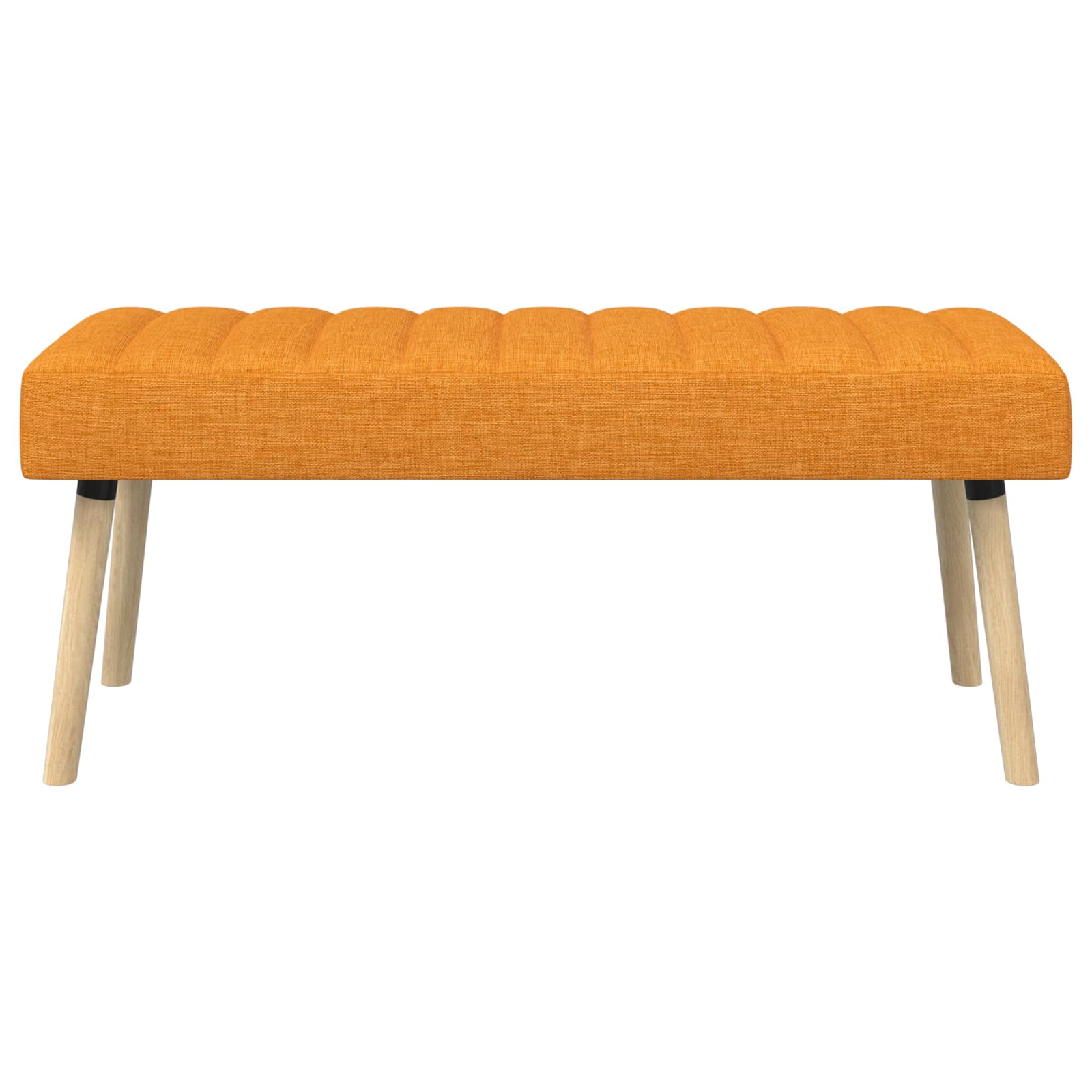 Kanaal-geplooide bank Donkergeel 110 x 40 x 46 cm Stof