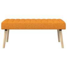 Kanaal-geplooide bank Donkergeel 110 x 40 x 46 cm Stof