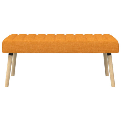 Kanaal-geplooide bank Donkergeel 110 x 40 x 46 cm Stof