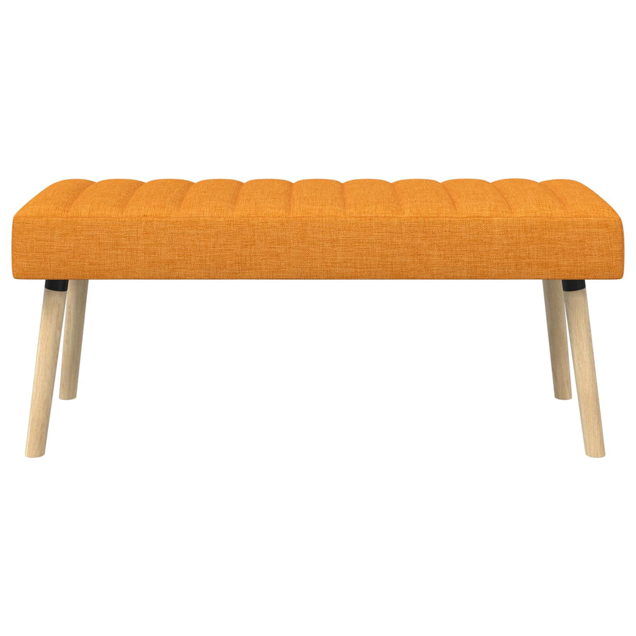 Kanaal-geplooide bank Donkergeel 110 x 40 x 46 cm Stof