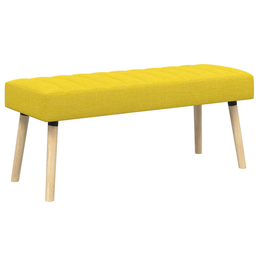 Kanaal-geplooide bank Lichtgeel 110 x 40 x 46 cm Stof