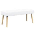 Bank kanaal geplooid wit 110x40x46 cm stof