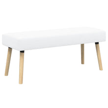 Kanaal-geplooide bank Wit 110 x 40 x 46 cm Stof