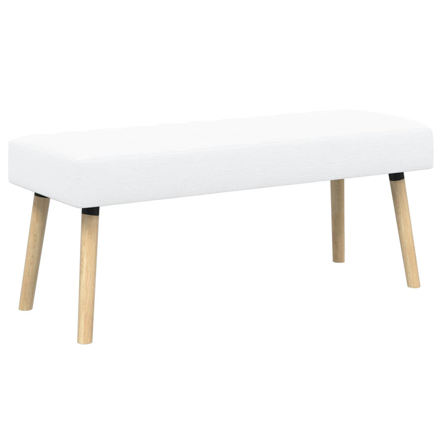 Kanaal-geplooide bank Wit 110 x 40 x 46 cm Stof