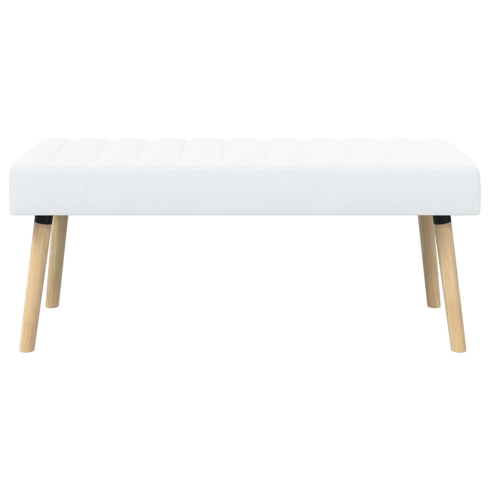 Kanaal-geplooide bank Wit 110 x 40 x 46 cm Stof