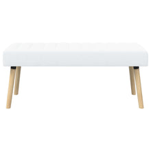 Kanaal-geplooide bank Wit 110 x 40 x 46 cm Stof
