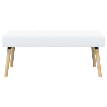Kanaal-geplooide bank Wit 110 x 40 x 46 cm Stof