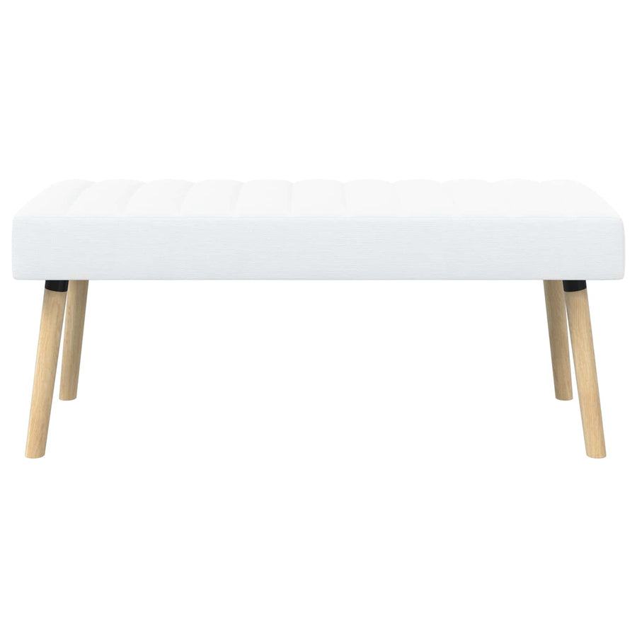 Kanaal-geplooide bank Wit 110 x 40 x 46 cm Stof