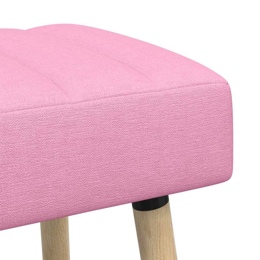 Kanaal-geplooide bank Roze 110 x 40 x 46 cm Stof