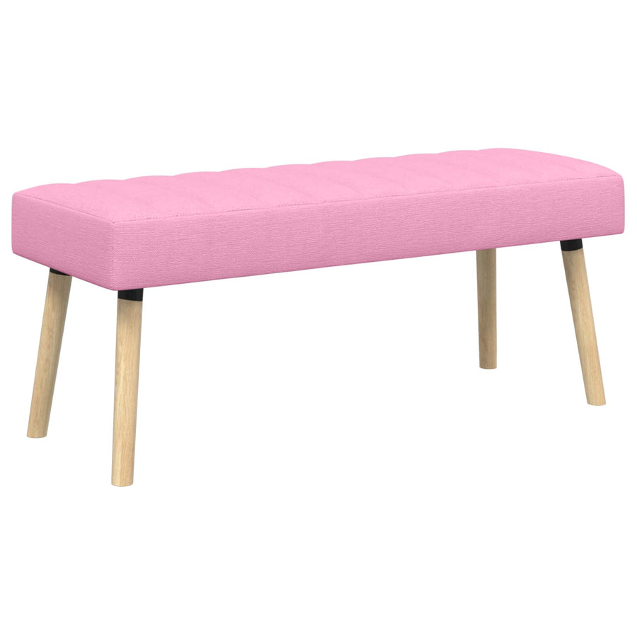 Kanaal-geplooide bank Roze 110 x 40 x 46 cm Stof