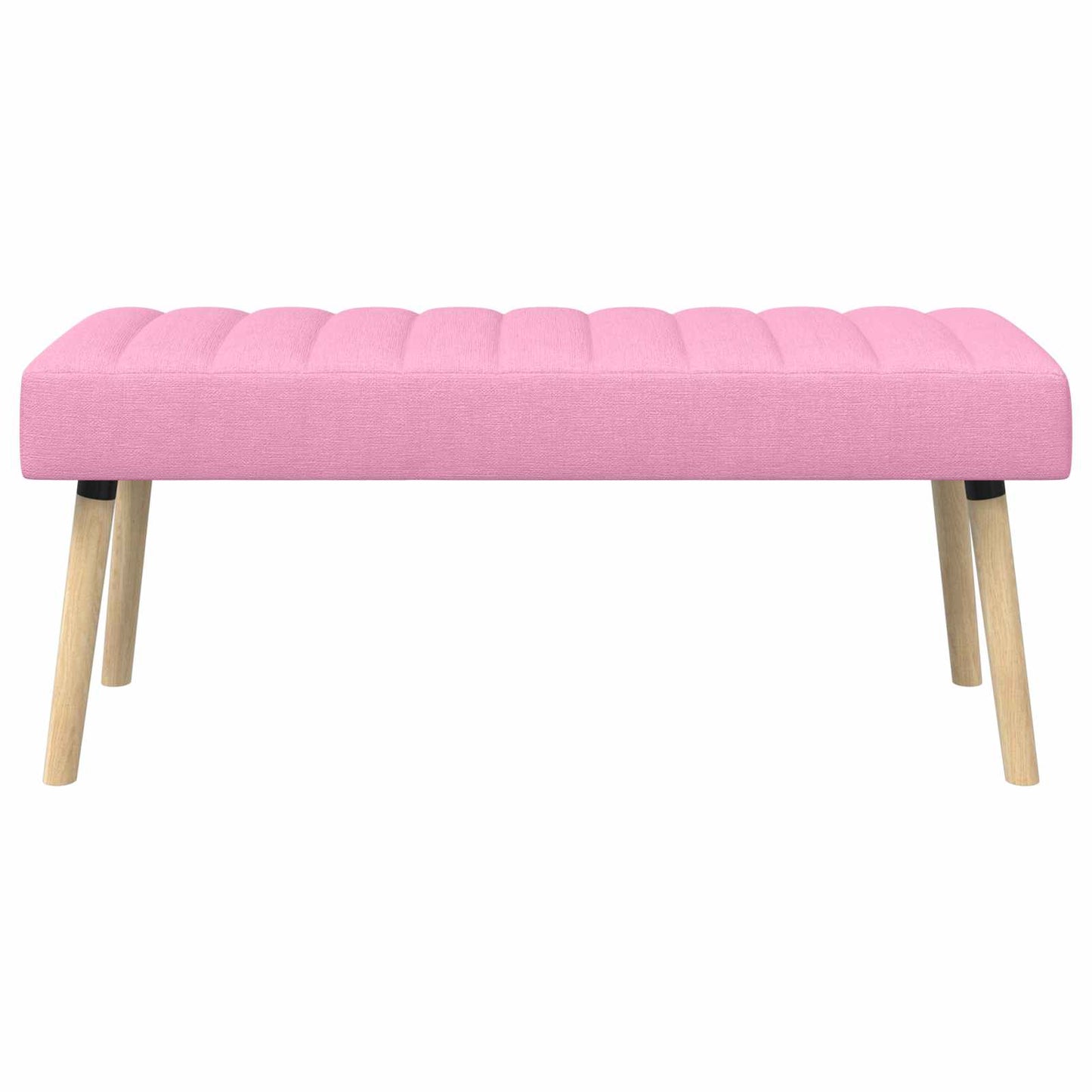 Kanaal-geplooide bank Roze 110 x 40 x 46 cm Stof