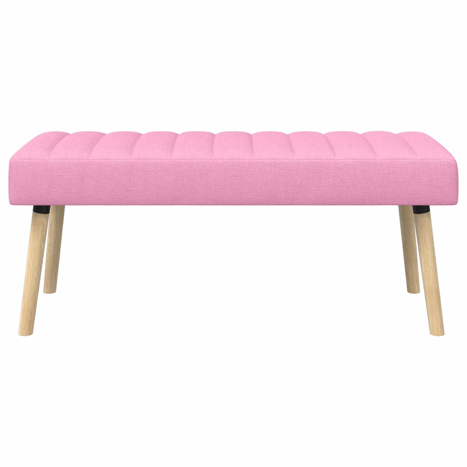 Kanaal-geplooide bank Roze 110 x 40 x 46 cm Stof