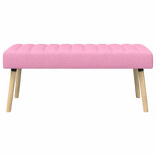 Kanaal-geplooide bank Roze 110 x 40 x 46 cm Stof