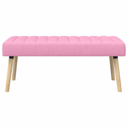 Kanaal-geplooide bank Roze 110 x 40 x 46 cm Stof
