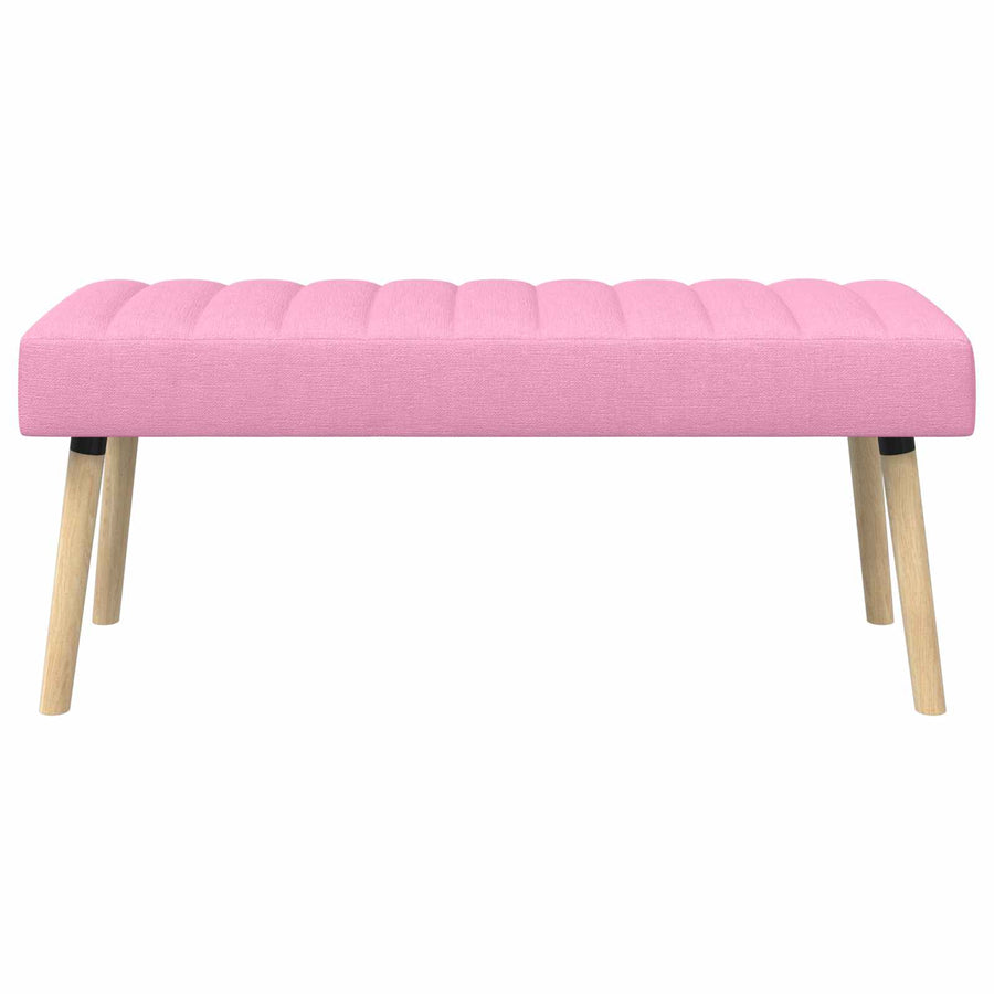 Kanaal-geplooide bank Roze 110 x 40 x 46 cm Stof