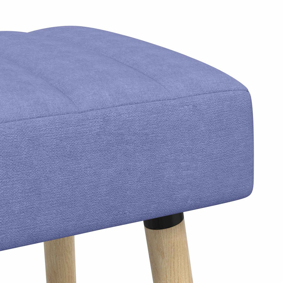 Kanaal-geplooide bank Jeans Blauw 110 x 40 x 46 cm Stof