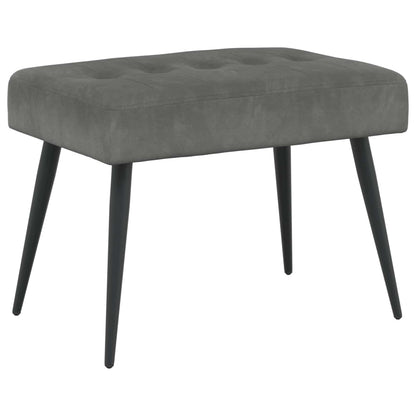 Bank met knoopverstelling Donkergrijs 60 x 40 x 45 cm Fluweel