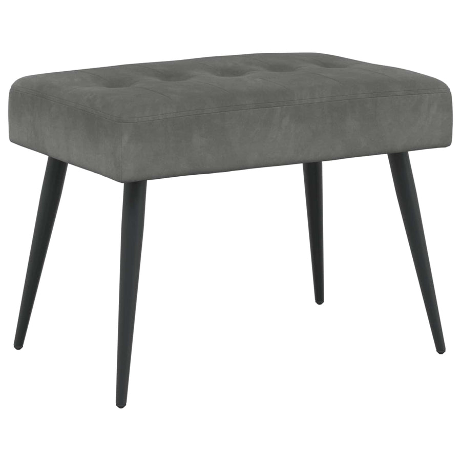 Bank met knoopverstelling Donkergrijs 60 x 40 x 45 cm Fluweel