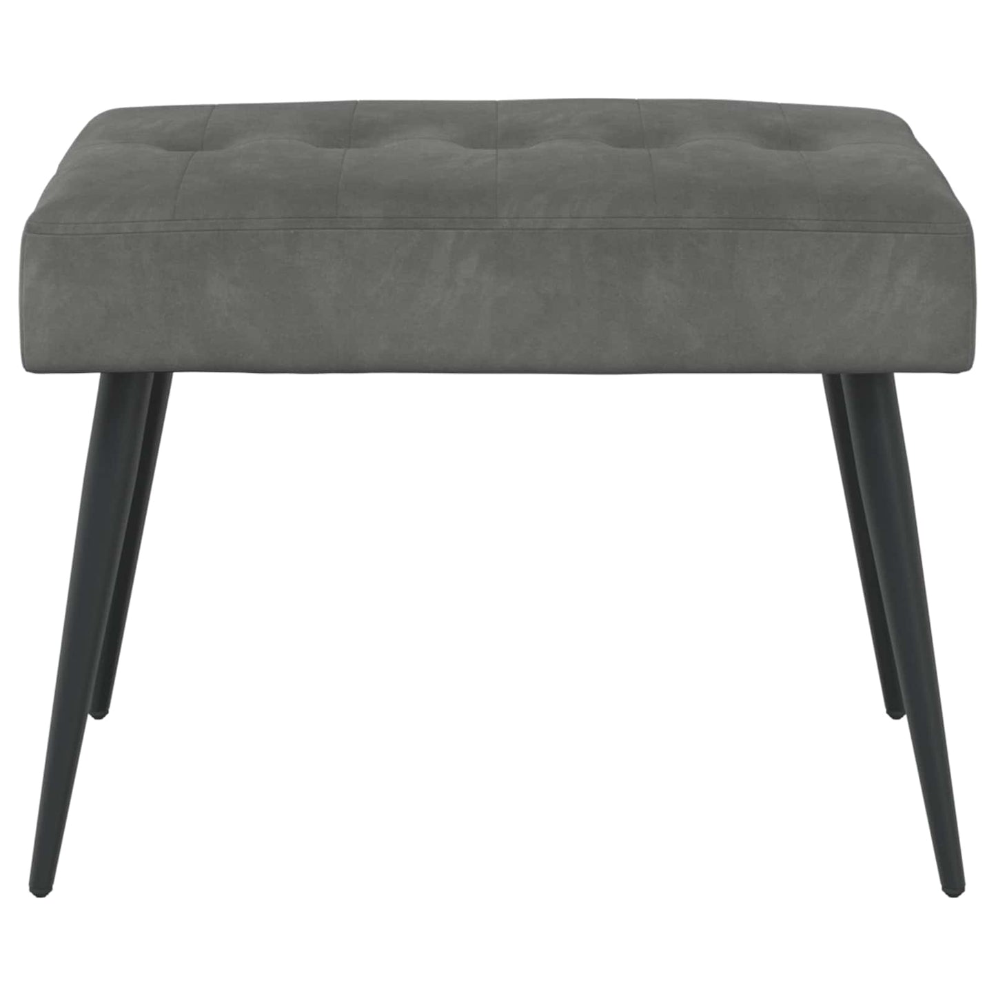 Bank met knoopverstelling Donkergrijs 60 x 40 x 45 cm Fluweel