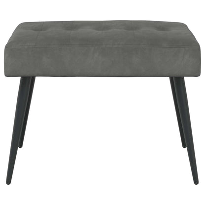 Bank met knoopverstelling Donkergrijs 60 x 40 x 45 cm Fluweel