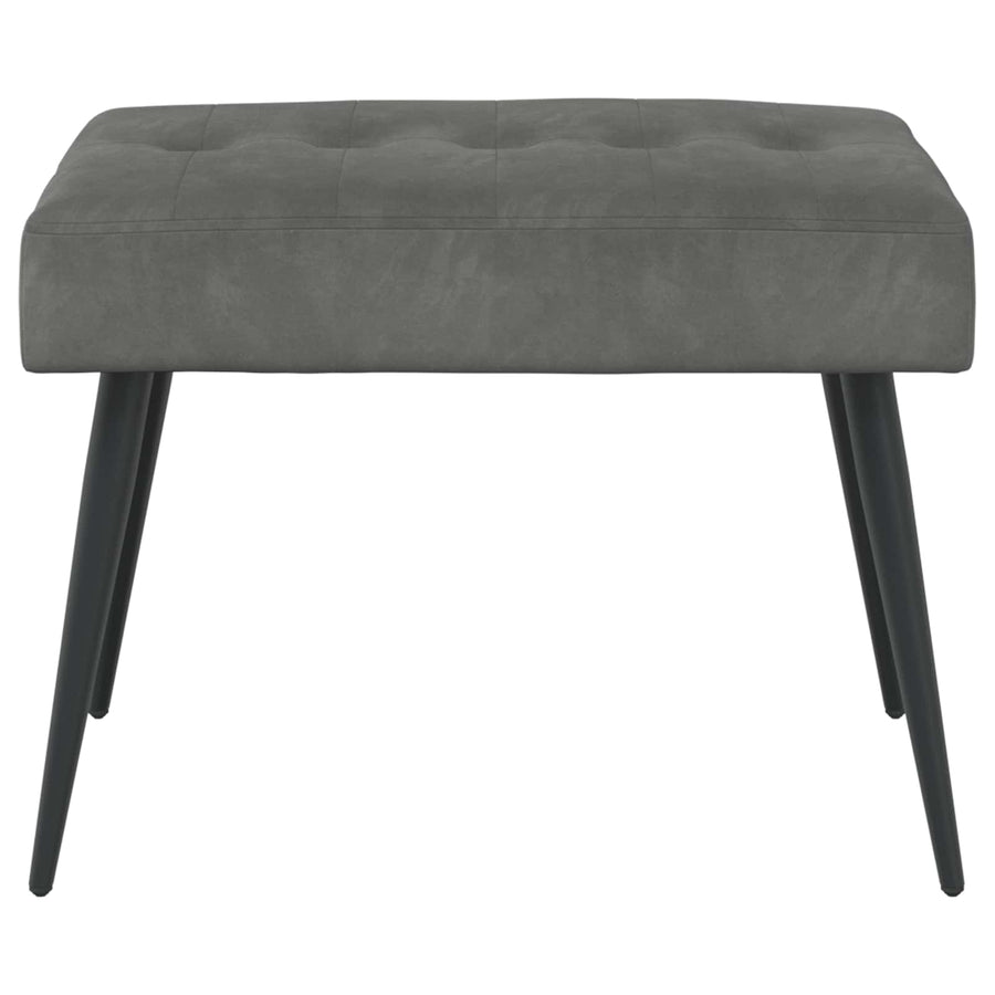 Bank met knoopverstelling Donkergrijs 60 x 40 x 45 cm Fluweel