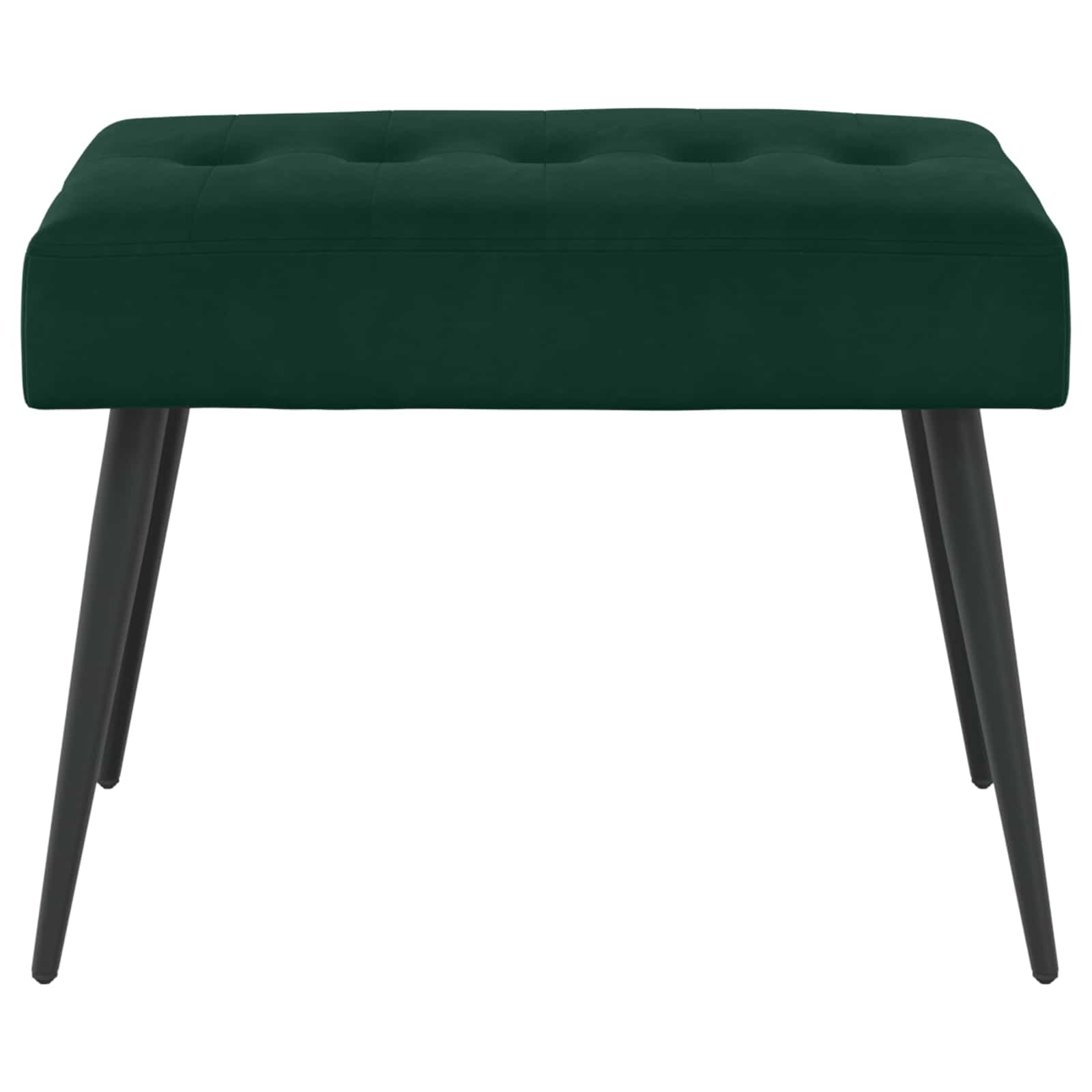 Bank met knoopverstelling Donkergroen 60 x 40 x 45 cm Fluweel