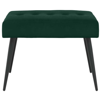Bank met knoopverstelling Donkergroen 60 x 40 x 45 cm Fluweel