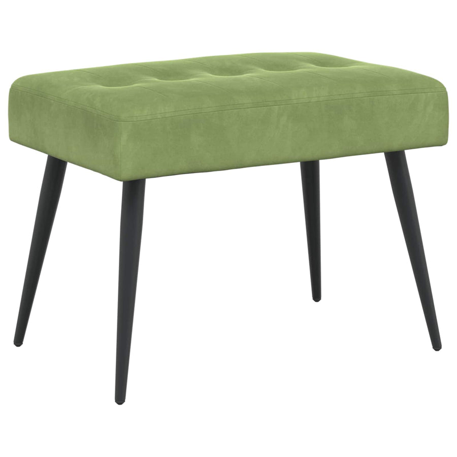 Bank met knoopverstelling Lichtgroen 60 x 40 x 45 cm Fluweel