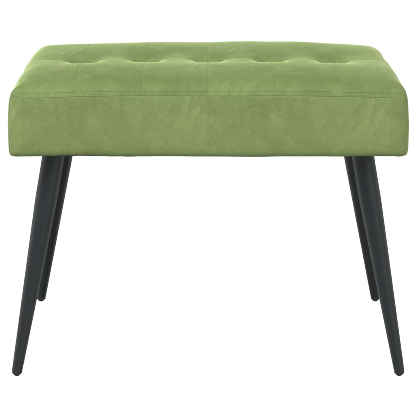 Bank met knoopverstelling Lichtgroen 60 x 40 x 45 cm Fluweel