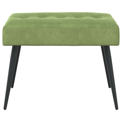 Bank met knoopverstelling Lichtgroen 60 x 40 x 45 cm Fluweel