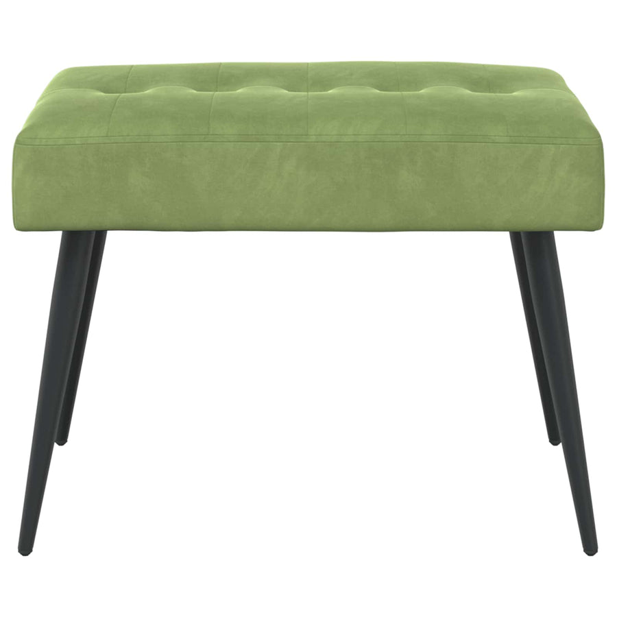 Bank met knoopverstelling Lichtgroen 60 x 40 x 45 cm Fluweel