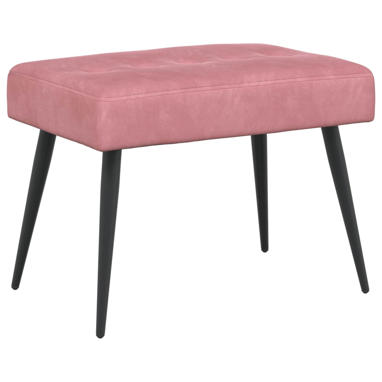 Bank met knoopverstelling Roze 60 x 40 x 45 cm Fluweel
