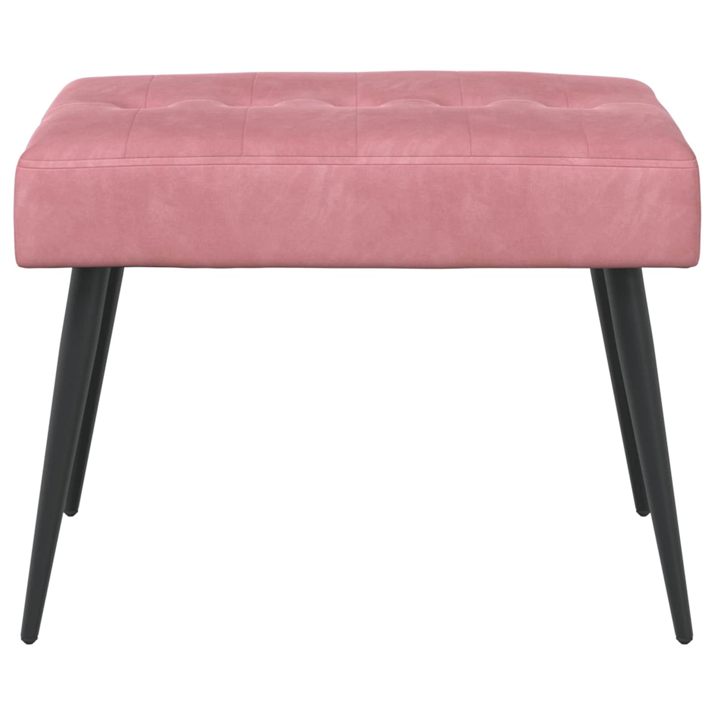 Bank met knoopverstelling Roze 60 x 40 x 45 cm Fluweel
