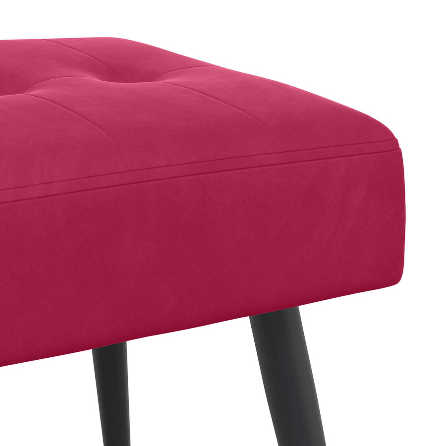 Bank met knoopverstelling Wijnrood 60 x 40 x 45 cm Fluweel