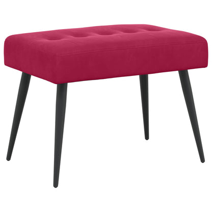 Bank met knoopverstelling Wijnrood 60 x 40 x 45 cm Fluweel
