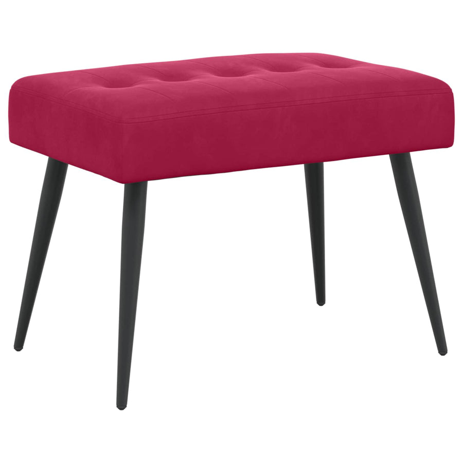 Bank met knoopverstelling Wijnrood 60 x 40 x 45 cm Fluweel