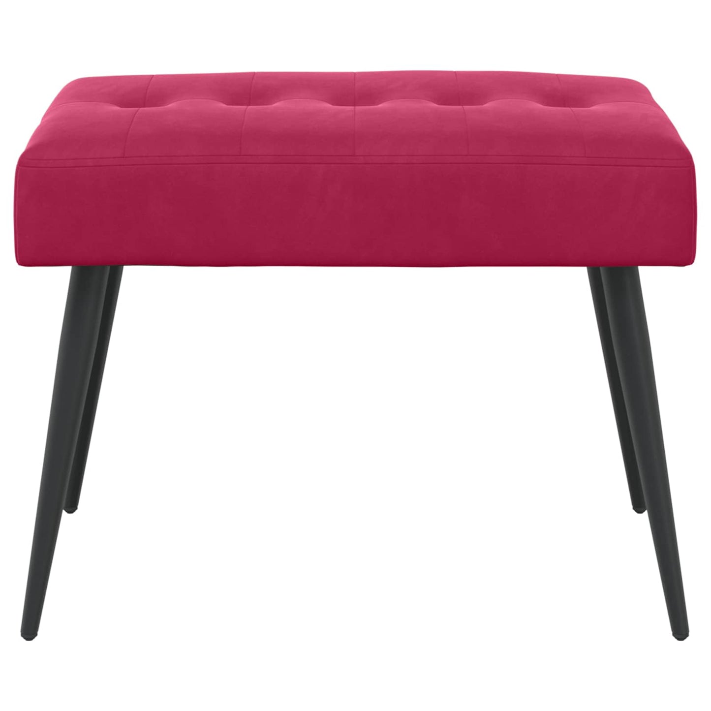 Bank met knoopverstelling Wijnrood 60 x 40 x 45 cm Fluweel