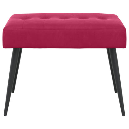 Bank met knoopverstelling Wijnrood 60 x 40 x 45 cm Fluweel