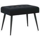 Bank fluweel zwart 60x40x45 cm