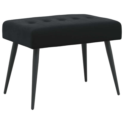 Bank met knoopverstelling Zwart 60 x 40 x 45 cm Fluweel